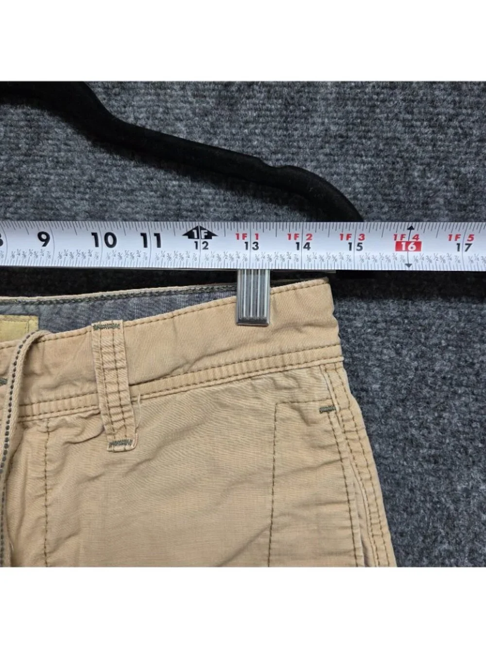 True Religion Shorts Mens 29 Brown Cargo Trooper Distressed MISSING BUTTON